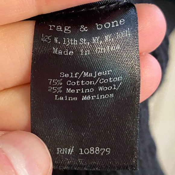 Rag & Bone Avery Shawl Cardigan in Black - Picture 7 of 9